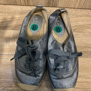 Coach Metallic Silver Espadrille Shoes